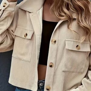 Cropped button down jacket - never worn